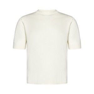 Cruciani Cream Cotton/Silk Blend Crew Neck T-Shirt - NWT
